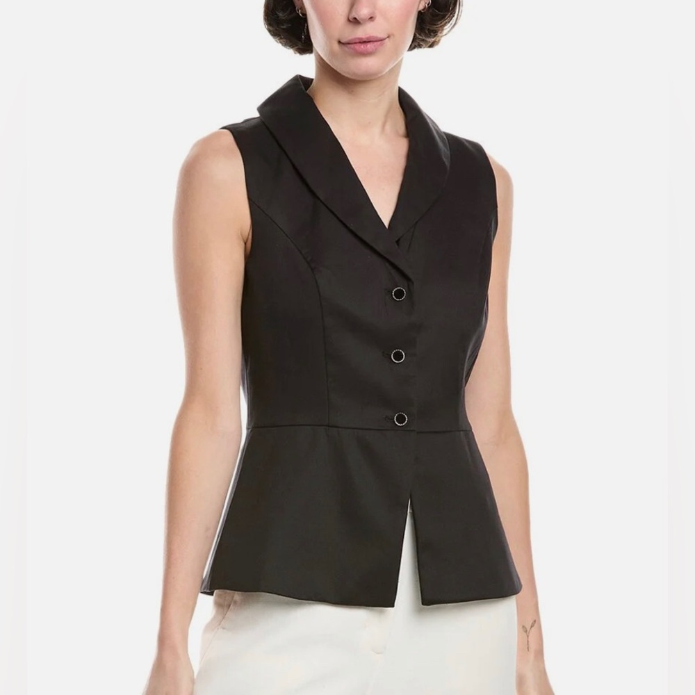 Jason Wu | Peplum Button front Vest Black Size 12